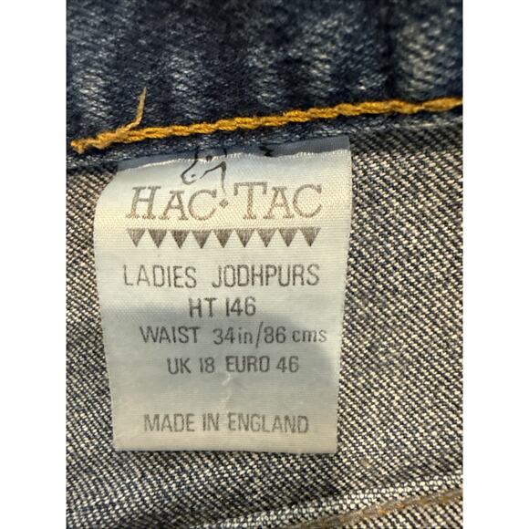 Hac Tac-Womens Jodhpurs HT146 (Horse Riding Jeans) Denim-UK size 18(34 waist) - Picture 7 of 13